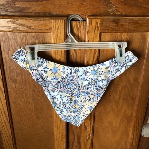NWT J Crew Active Curved Waist Cheeky Bikini Bottom Printed Kaleidoscope Size S - Picture 8 of 10